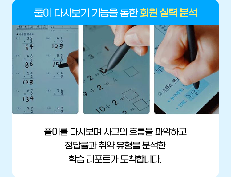풀이 다시보기 기능을 통합 회원 실력 분석