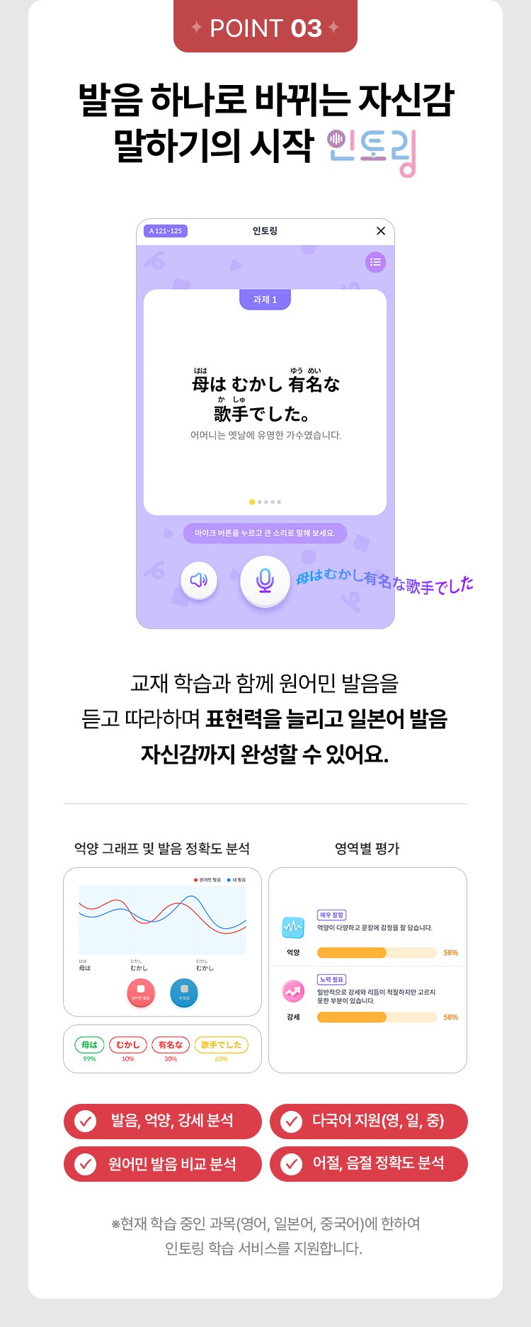 발음 분석 리포트 인토링
