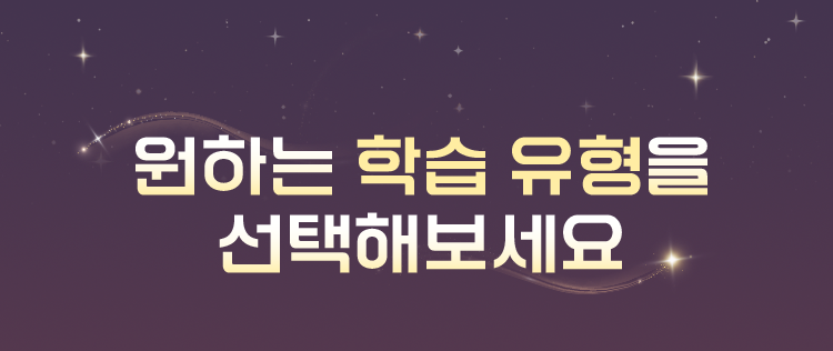 원하는 학습 유형을 선택해보세요.